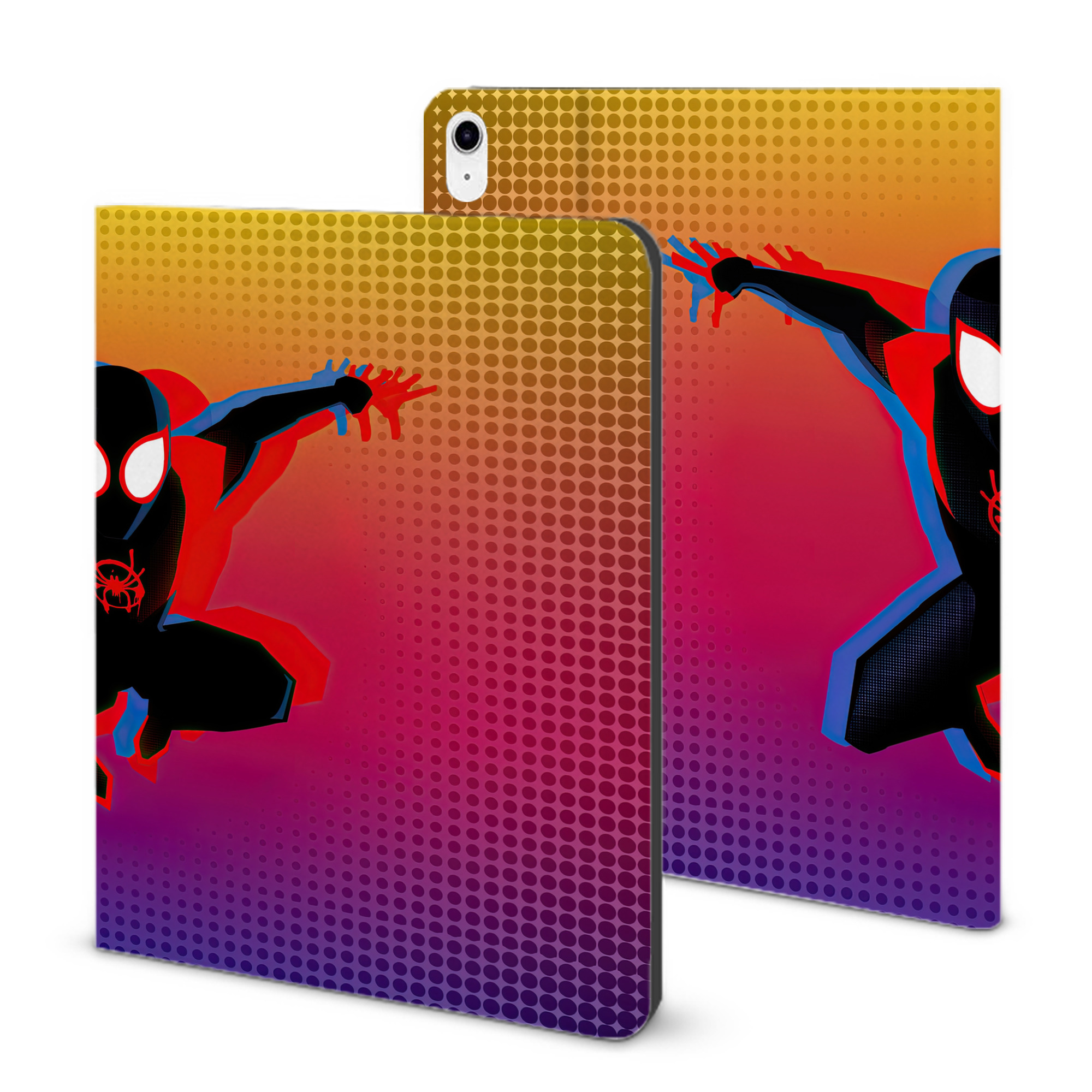 （画像用） Spider Man スパイダーマン IPad ケース ブック型 PUレザー TPU 耐衝撃 軽量 薄型 ペン収納なし 全面保護 IPad 各モデル対応